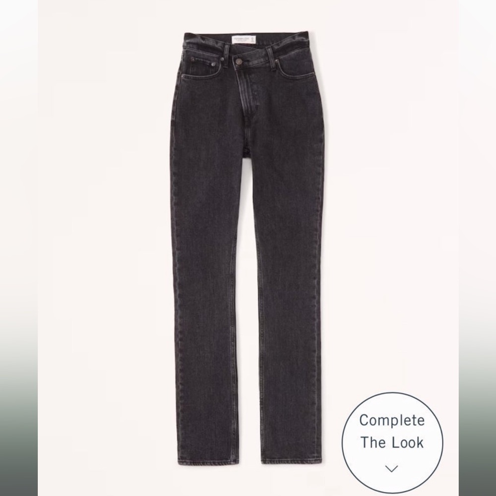 Abercrombie ultra high rise black jeans